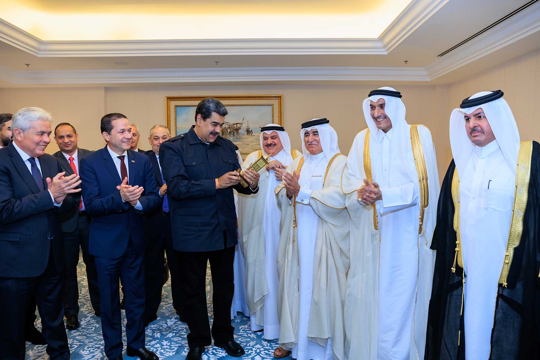 The Meeting of the Qatari Businessmen Association with His Excellency Mr. Nicolas Maduro, President of the Bolivarian Republic of Venezuela